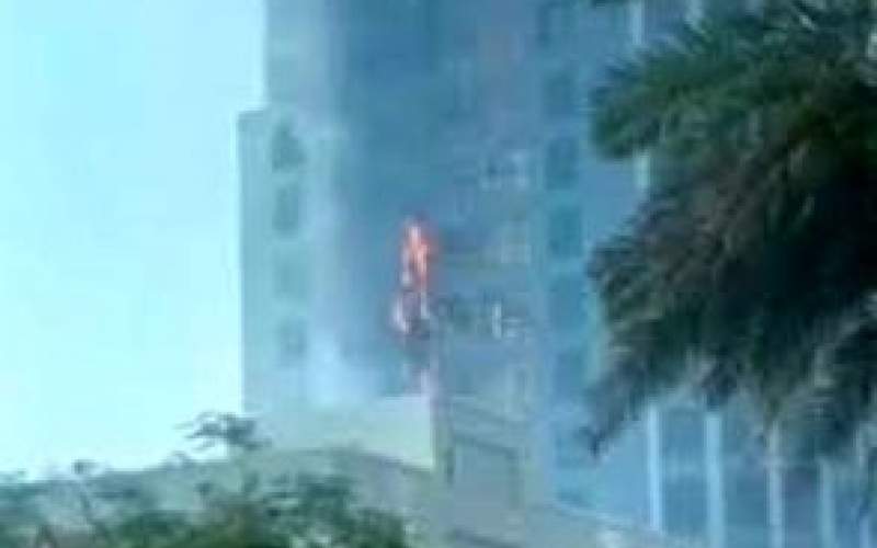 آتش‌سوزی برج مونا در کیش /فیلم