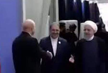 استقبال محمد باقر قالیباف از حسن روحانی