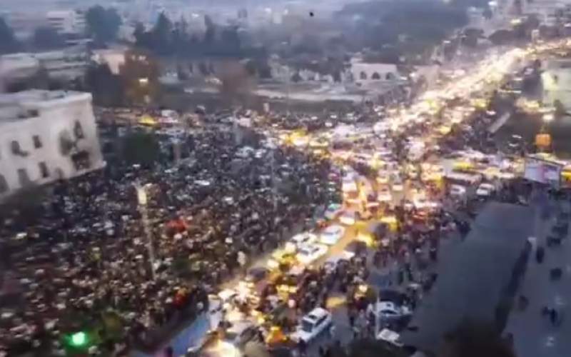 جشن بزرگ پیروزی مردم سوریه در شهر حماه  