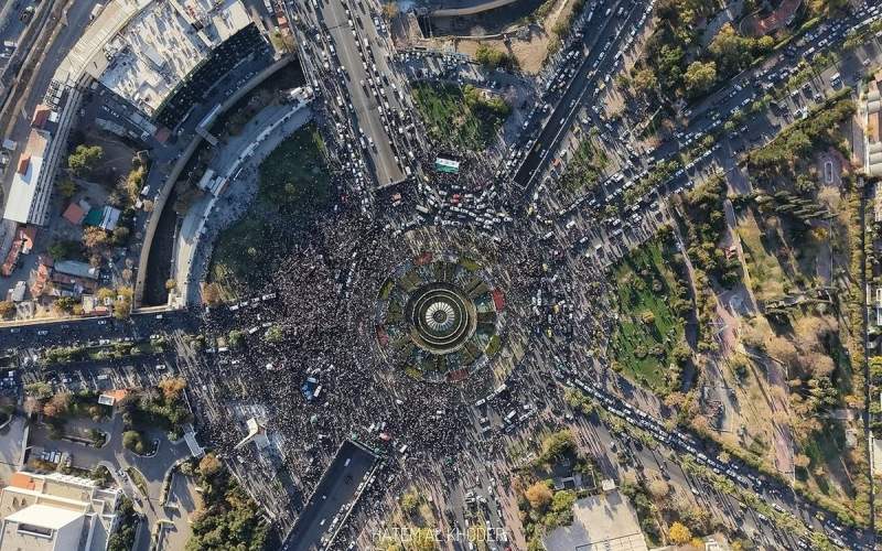 تصاویر پهپادی از جشن سقوط حکومت اسد