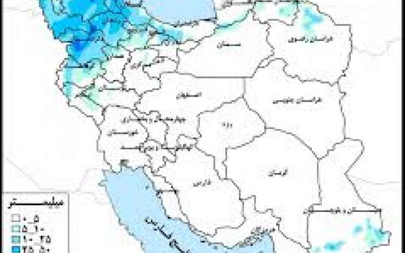 پرباران‌ترین حوضه‌ کشور در هفته جاری کجاست؟