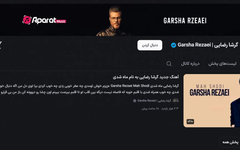 «ماه شدی» با صدای گرشا رضایی منتشر شد