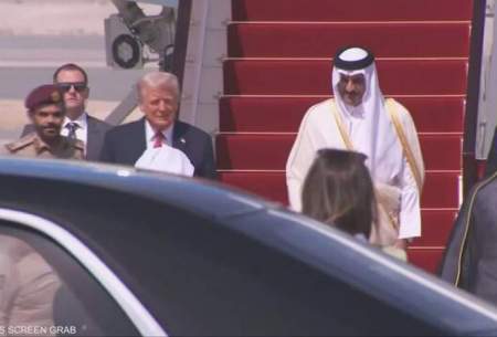 تصاویر استقبال امیر قطر از ترامپ در دوحه
