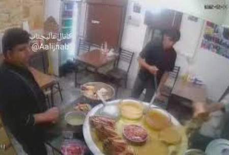 صحنه باورنکردنی از سرقت کله‌پاچه در یک کله پزی