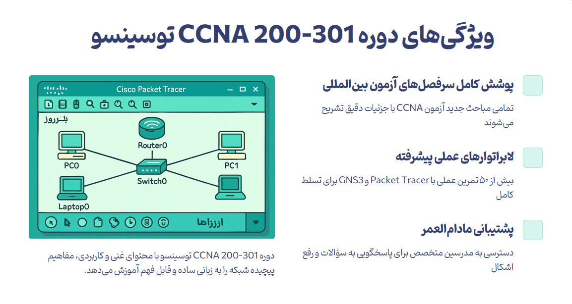 بهترین دوره برای یادگیری سیسکو