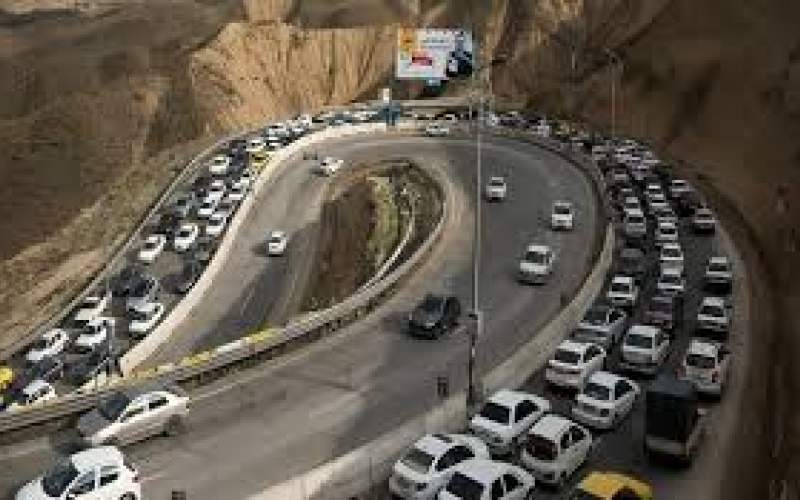 ترافیک سنگین در محور چالوس