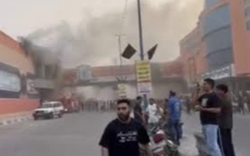 آتش سوزی در پاساژ نور درگهان جزیره قشم