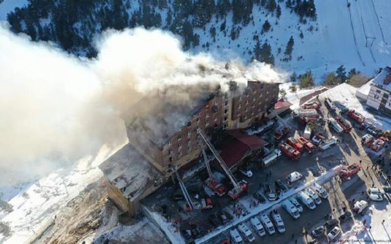 آتش‌سوزی مرگبارِ هتلی در ترکیه