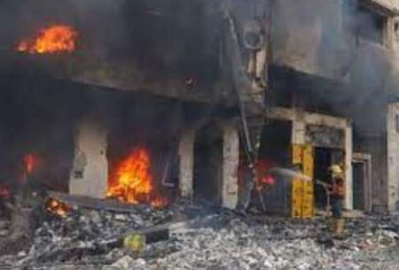 آتش‌سوزی در بازاری در «بدخشانِ» افغانستان