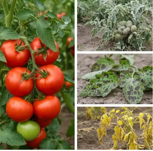 بیماری‌های مهم گوجه‌فرنگی و روش‌های تشخیص و کنترل آن‌ها