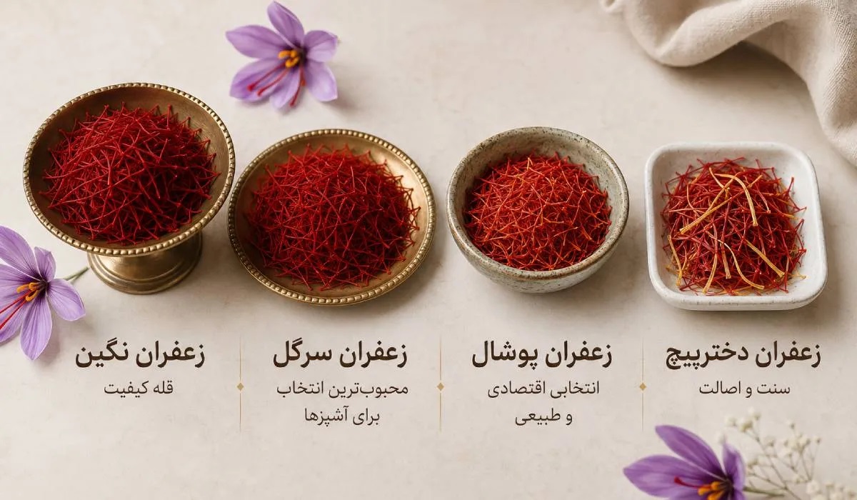 مقایسه انواع زعفران