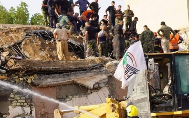 مقر حشد الشعبی در دیاله عراق پس از حملات آمریکا و عربستان