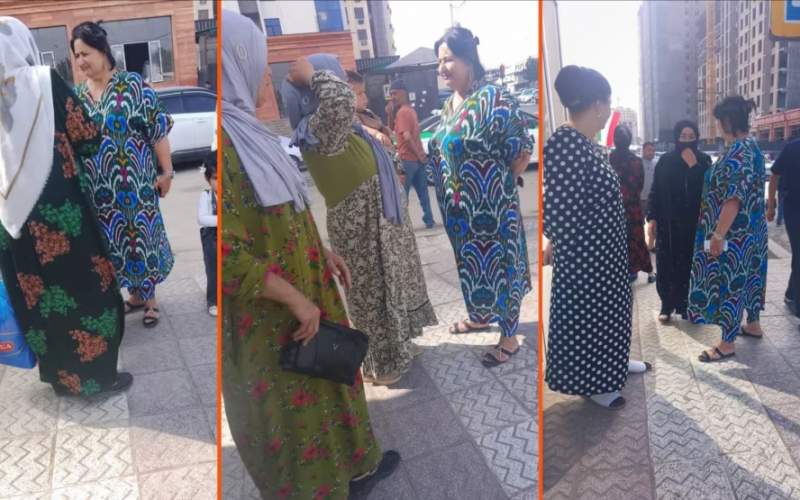 گفت&zwnj;وگوی مأموران و مقام&zwnj;های محلی در خیابان&zwnj;های شهر رودکی با زنانی که روسری و لباس&zwnj;های بلند و گشاد پوشیده&zwnj;اند