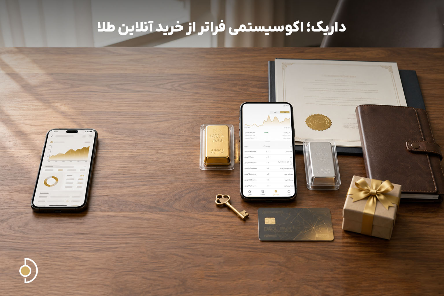 نمایش تفاوت مدل کسب‌وکار داریک با یک پلتفرم معمولی خرید آنلاین طلا