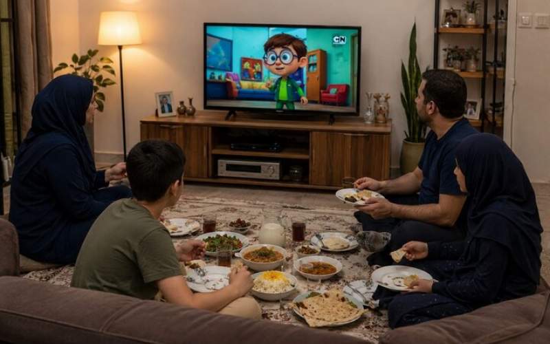 آسیبهای پنهان تماشای تلویزیون سر سفره آسیبهای پنهان تماشای تلویزیون سر سفره