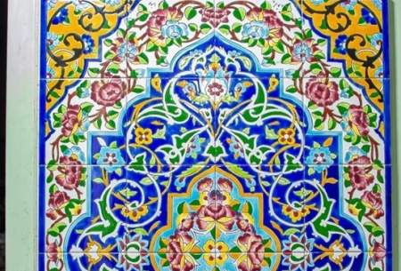 کاشی هفت رنگ مکتب شیراز  