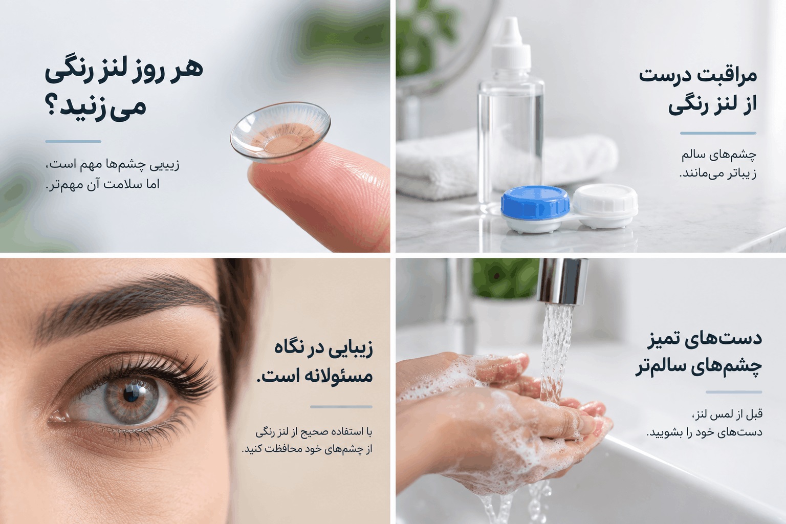 لنز را ساعتهای طولانی روی چشم نگه ندارید