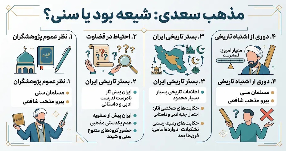 سعدی شیعه بود یا سنی؟