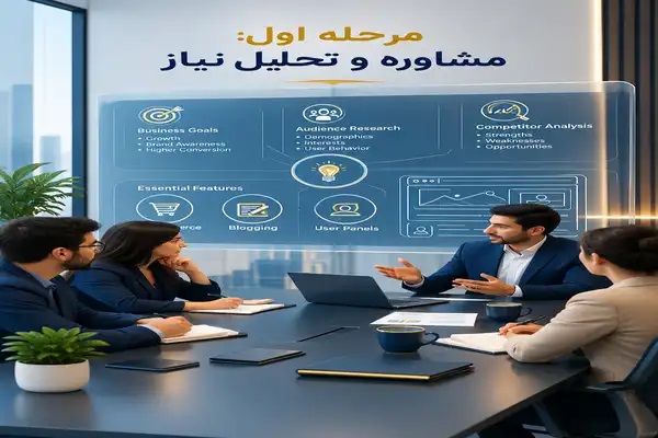 مرحله اول خدمات طراحی سایت: مشاوره و نیازسنجی